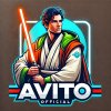 DALL·E 2024-10-04 14.45.26 - A confident padawan wearing a robe with blue, green, and red acc...jpeg